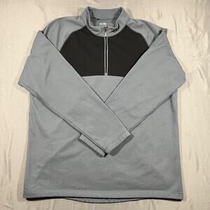 Adidas ClimaWarm 1/4 Zip Pullover Mens XL Blue Black Golf Jacket